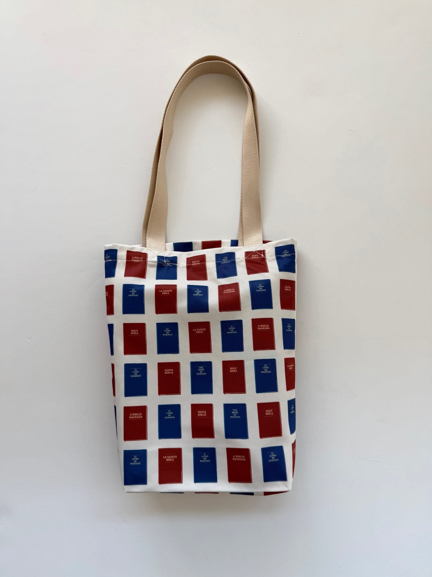 Everyday Scripture and Little Church Tote Bag with Bible and Book of Mormon lining