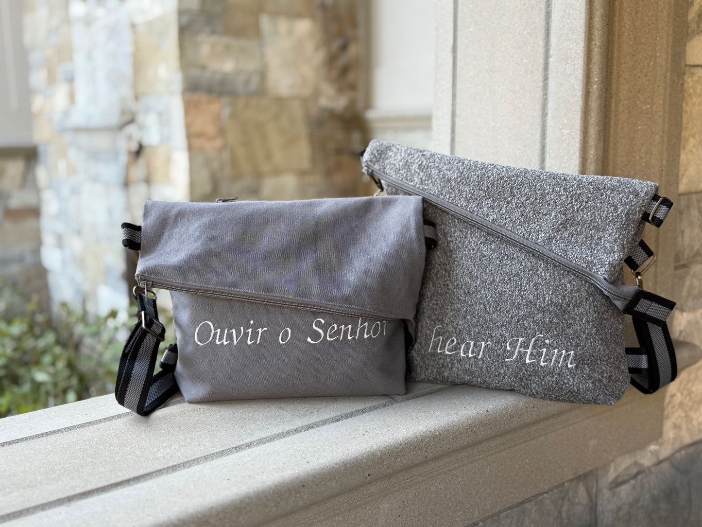 Display of two variants of the Go and Do Missionary Bag