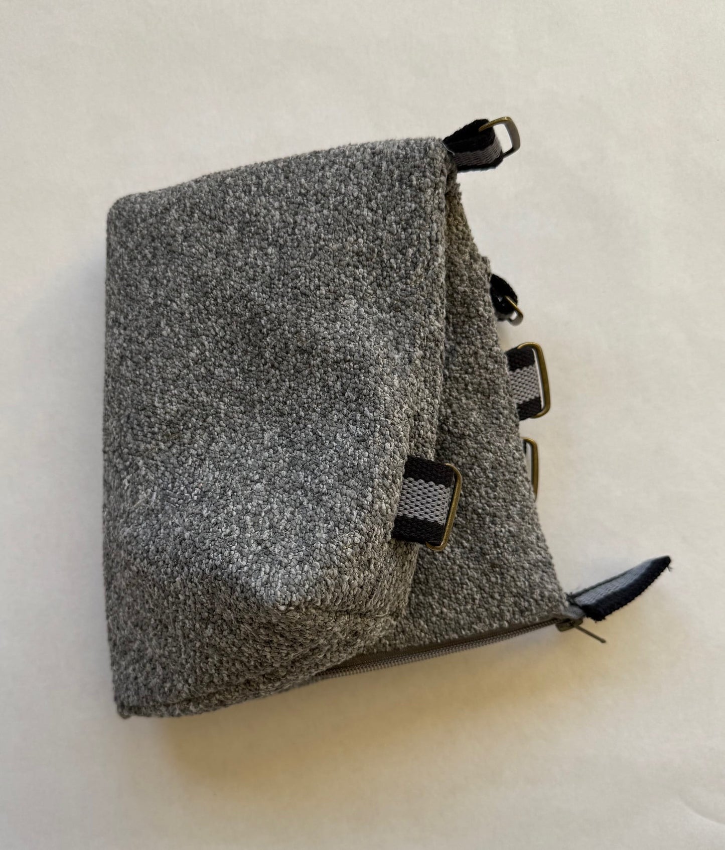3-In-1 Upholstery Gray Missionary Bag folded in half