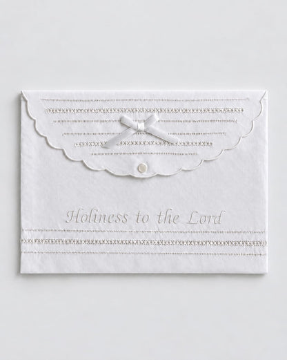 Premium Holiness to the Lord Embroidered LDS Temple Envelope