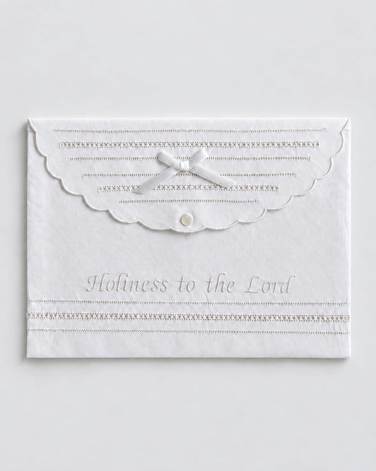 Premium Holiness to the Lord Embroidered LDS Temple Envelope